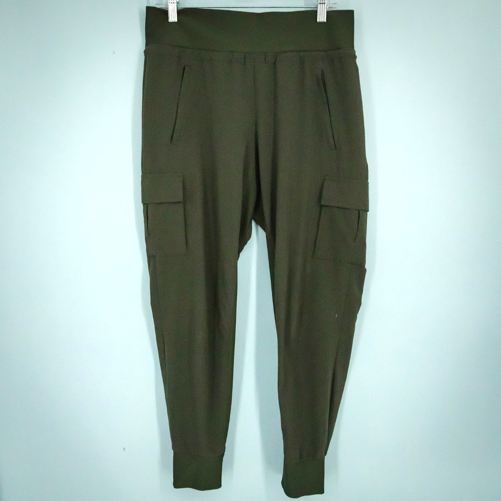 Athleta Size 8 Sutton Green Cargo Jogger Tapered Pull On Active Athletic Pants